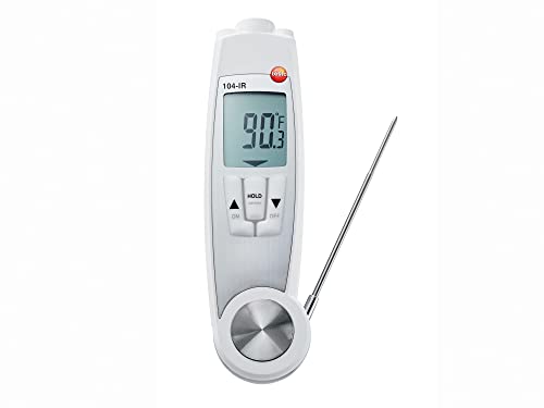 Testo 104-IR Infrared Thermometer Gun – Dual Temperature Gun for Surface and core temperatures – Waterproof Infrared Thermometer for up to 482 Degrees – HACCP Compliant by Testo - Used condition - US$114.31