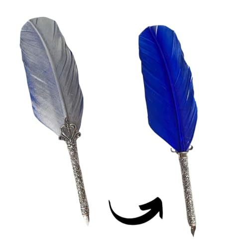 Caneta Tinteiro Pena Simples Prateado