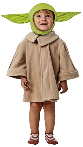 Gojoy shop- Disfraz de Maestro Yoda para Baby Carnaval Halloween(Contiene:Tunica Manga Larga,Gorra y Mochila de Cuerdas.) (0-6 meses)