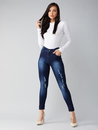 Image of Dolce Crudo Women's Skinny Fit High Rise Cropped Length Stretchable Denim Jeans