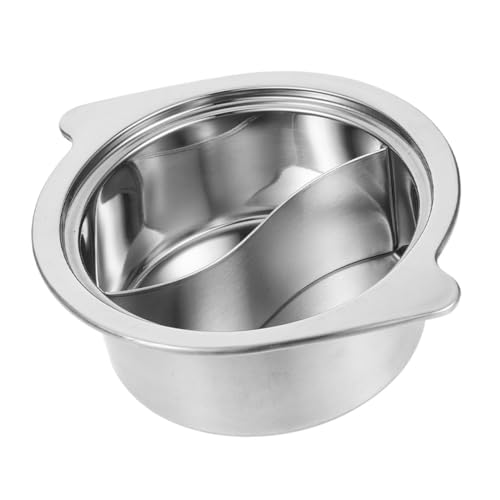 CIYODO ステンレス製 仕切り付き 火鍋鍋 大容量 深型鍋 家用 両用 味付け可能 電磁調理器対応