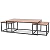 Coffee table set 3 piecestea tableliving room center tabledining tableindustrial sofa tableeasy to assembleperfect for library and resting room officehotelshall ash  urban country home decor