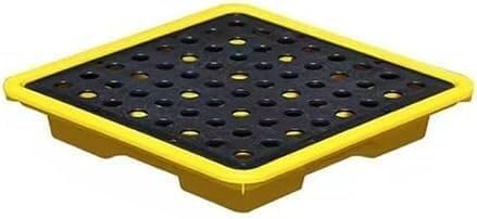 Heavy-Duty Modular Plastic Spill Containment Pallets - Industrial Spill Platforms (26"x14"x5") - Durable, Reliable, Efficient Spill Management Solutions for Warehouse & Manufacturing