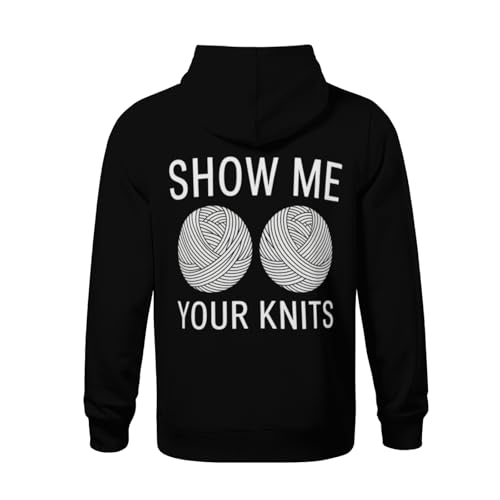 Kids Show Me Your Knits Funny Knitting Boys Girls Lightweight Kangaroo Pocket Fleece Hoodies3