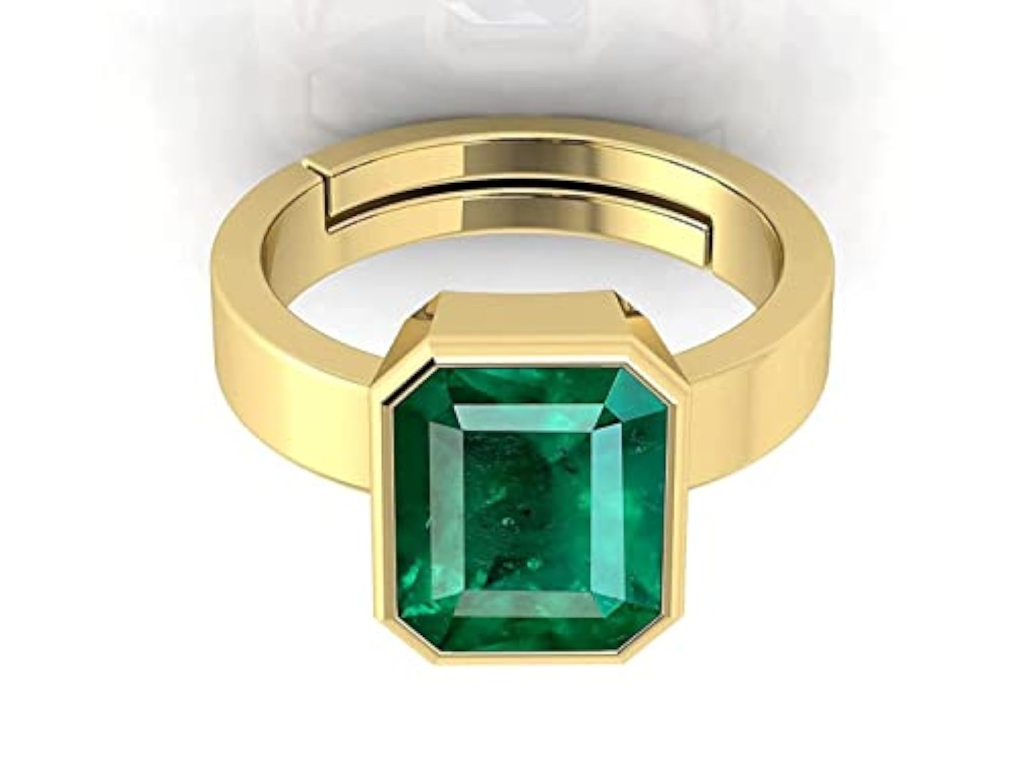 12.00 Ratti Certified Emerald Gold Plated Adjustable Ring