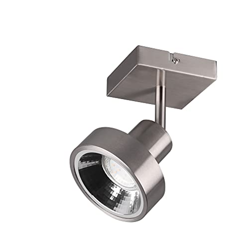 Spot en métal nickel mat Trio Leuchten 800700107 Leon pour ampoule GU10