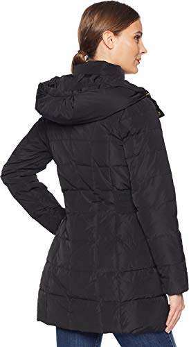 Cole Haan Women's Taffeta Down Coat with Bib Front and Dramatic Hood3