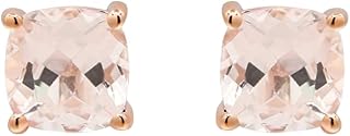BLUE HEAVEN 2.00 Ctw Cushion Cut Morganite Simulated Diamond 14K Rose Gold Plated Screw Back Women's & Girls Stud Earring's