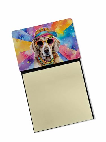 Caroline's Treasures Weimaraner Hippie Dawg Sticky Note Holder Refillable Dispenser Self-Sticky Note Pads, Memo Pads Blank Desk Accessories