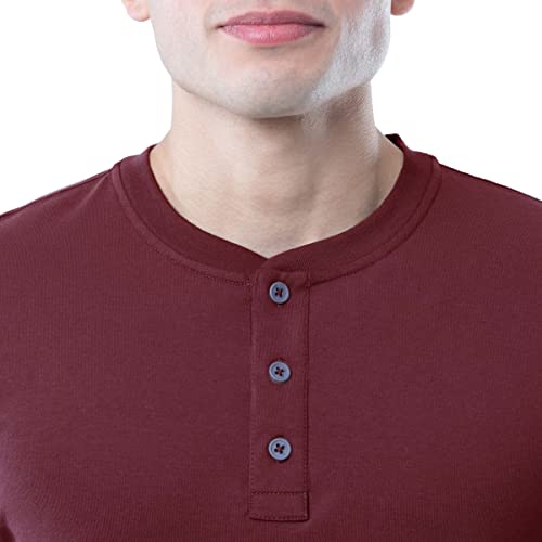 Lee Men's Long Sleeve Soft Washed Cotton Henley T-Shirt, Rhubarb, Small by Lee - Used condition - Image 2