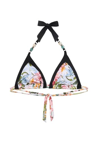 Bikini haut triangle Tahiti Yamamay imprimé floral multicolore pour femme avec mousse amovible
