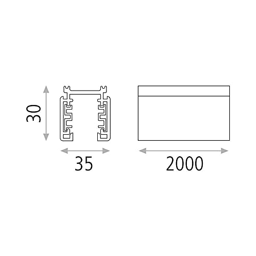 Rail triphasé blanc 200 cm de haute qualité pour montage pendulaire chic