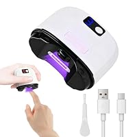 Tagliaunghie Elettrico 2 in 1 con 3 velocità, luce LED e ricarica Type-C (Bianco)