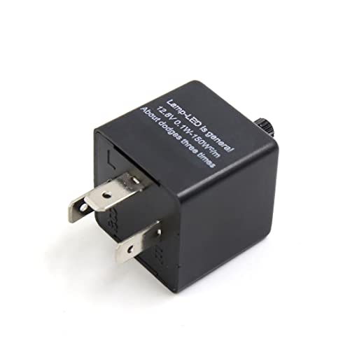 Relé LED JCAKES DC 12.8V 3 terminales regulable para luces intermitentes de coche 2
