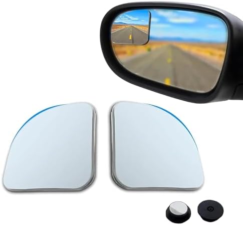 2 PCS Car Blind Spot Mirrors, HD Frameless Glass Blind Spot Side ...