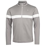 Calvin Klein Herren-Golfpullover 2025 Scale CK Insul-Lite 1/2-Reißverschluss, Silber meliert, L
