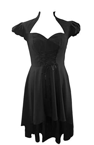 DangerousFX - Vestido - Corsé - Manga corta - para mujer negro 42