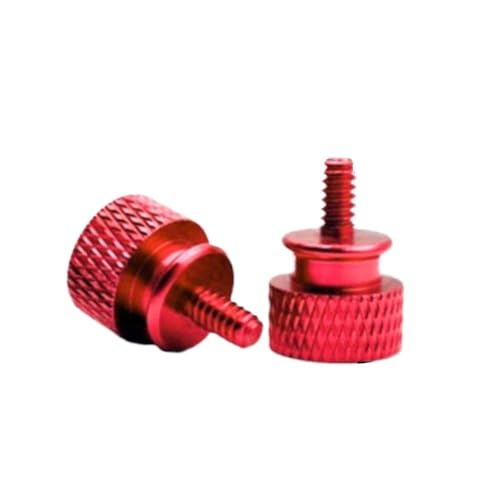 QASTGDE 10�̃J���t���ȃR���s���[�^�P�[�X�܂݃l�WM3M4�A���~�����X�e�b�v�����DIY���[���b�g�n���h(10PCS Red,M4X6 E02)