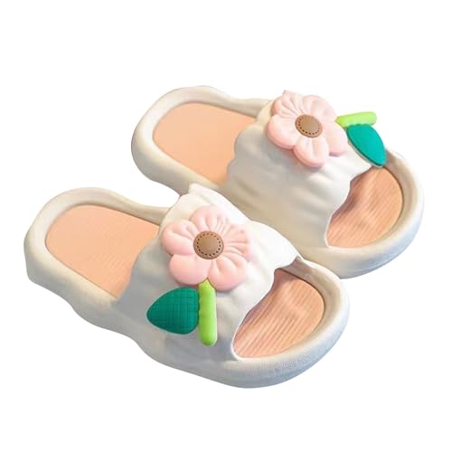 Cloud Slides for Kids Toddler Girl Cute Flower Slip On Slide Sandals Comfort Non-Slip Soft Sole Beach Casual Slippers
