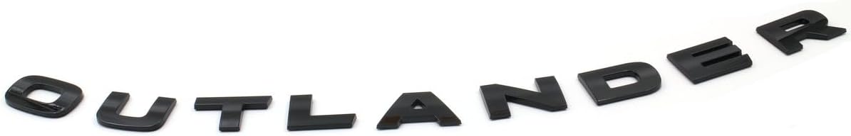 Hood Emblem Gloss Black Nameplate Compatible with 2022-2024 Outlander (Gloss Black)
