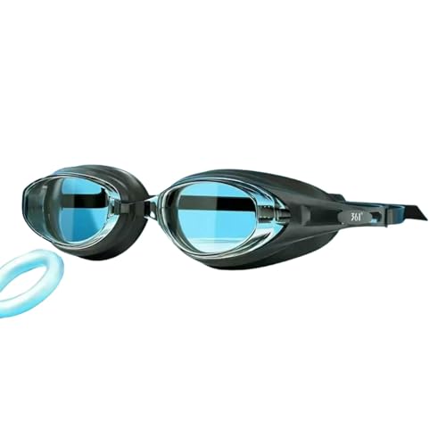 XYNM - XYNM Schwimmbrille Schwimmbrillen Mit Optischen Objektiven, Einstellbarem Riemen, Klare Sehbeaufrechterung Für Pool- Und Wassersportgebrauch, Unisex -Design-schwarz - Zero Diopter