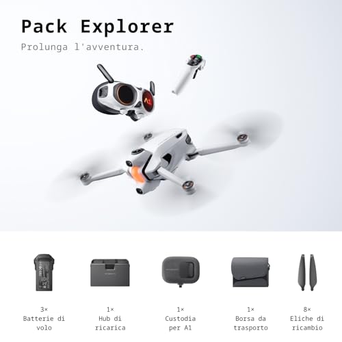 Antigravity A1 Pack Explorer (3 Batterie) – Drone 360 8K Immersivo, Punta E Vola, Anticollisione, 249 G E Pieghevole, Deep Track, Ritorno Automatico, Fino A 10 Km, Editing Automatico - 10