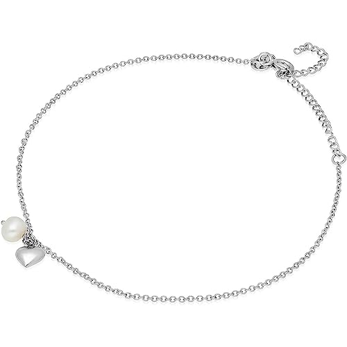 Cavigliera da Donna di Gioia Pura. Gioiello Realizzato in Argento 925 con zirconi di Colore Perla di Misura 20,5 cm. Chiusura: moschettone. Simbolo: Cuore. La referenza è INS130CV003RHPE.