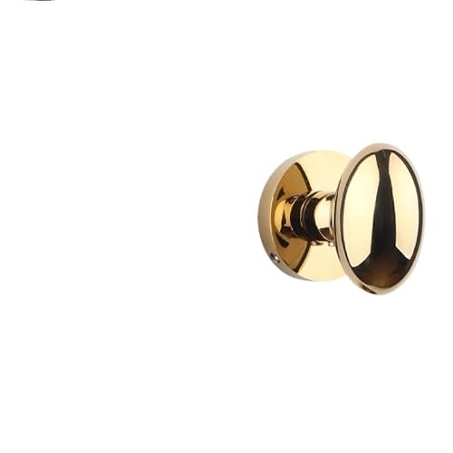 NYRXRYTCA American Ball Lock Light Luxury Room Door Lock Bright PVD Door Handle Yellow Bronze Silent Split Lock(Golden invisible lock)