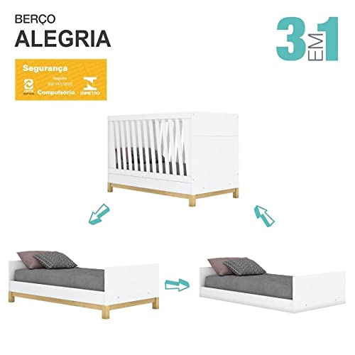 Quarto de Bebê Completo com Berço 3 em 1 Guarda Roupa Cômoda Esconde Esconde Espresso Móveis