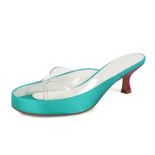 Sandales talons bas en gelée transparente à bout ouvert pour femme