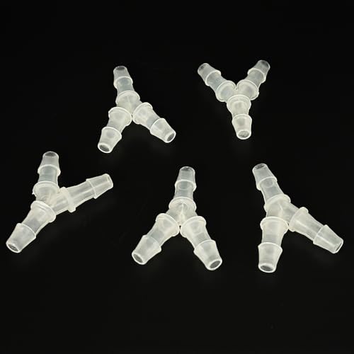 Gracilaria 5PCS RC Boat Water Cooling Nozzle 3 Way Water Cooling Nipple Faucet for RC Boat DIY Model Ship Water-Cooled Parts (6.4mm Small Outside Diameter)