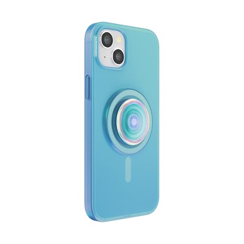 Funda iPhone 15 Plus PopSockets Evita Caídas con Agarre MagSafe Azul 3