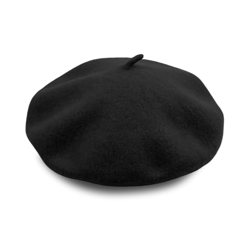 YZROHYI Französische Mütze Damen Baskenmütze Wolle,Franzosen Mütze Französischer Hut,Wintermütze Barett Maler,French Beret Karneval,Klassische Baskenmütze...