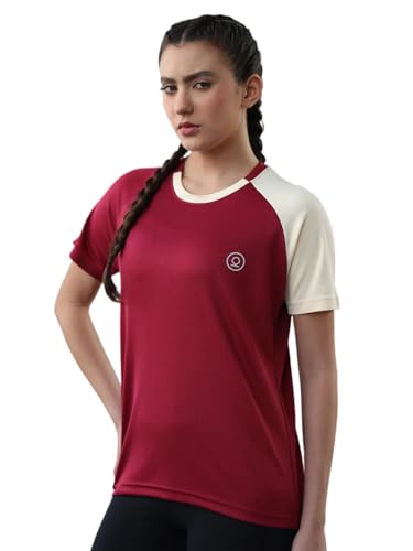 Image of CHKOKKO Gym Tshirt for Women Workout Activewear Regular Fit T Shirt for Woman Round Crew Neck Half Sleeves Best for Sports and Outdoor Activities