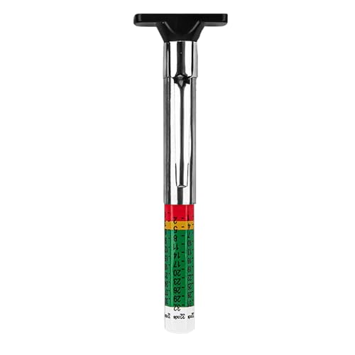 Strumento per misuratore di profondità del pneumatico, misuratore di profondità del battistrada | Calibro di profondità del battistrada con codice colore per pneumatici per auto per principianti - Off