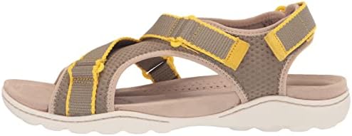 Clarks Amanda Stroll Flat Sandal, Olive Textile, 8 Medium | Image 7