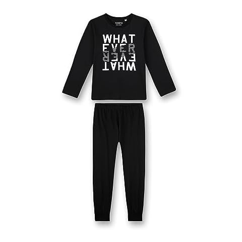 Sanetta Boys' Long Black Pyjama Set Cover