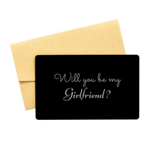 Will you be my Girlfriend? - LOVE Messages Card: A Heartfelt Proposal for the one you love | love message card with natural brown envelope - powerful intimacy for her (Brown)