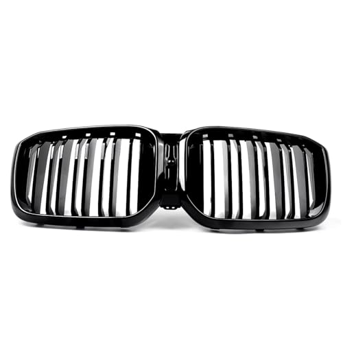 Grille de calandre avant pour BMW X3 X4 2022 2023 double lamelle noir brillant