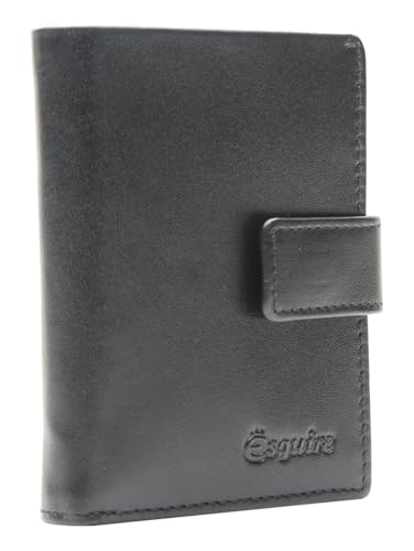 New Silk Wallet Black Esquire portefeuille homme soie noire fin