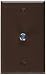 Datacomm 32-2024-BR 2.4 GHz Coax Wall Plate (Brown)