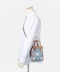 Tory Burch 159639 T MONOGRAM DENIM MINI TOTE Women's Multi