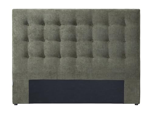 Vente-unique - Tête de lit capitonnée 180 cm - Tissu - Vert Olive - Francesco