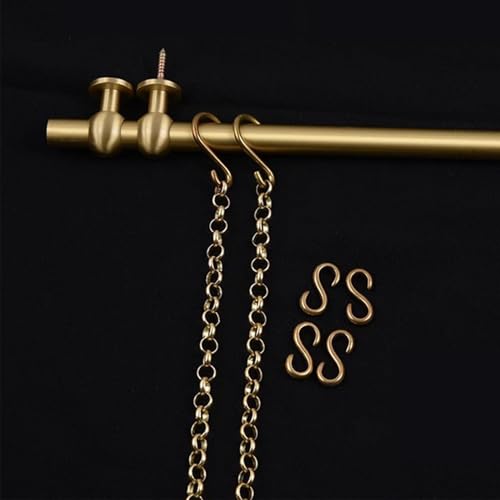 Kit de riel para Colgar Cuadros, Marco de Pared de Metal, Barra de latón con Cadena Dorada, para decoración del hogar, Obras de Museo (190 cm/74,8 Pulgadas/6,2 pies)