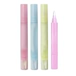 4-in-1 Refillable Nail Polish Corrector Pens with 12 Precision Tips, Perfect for Nail Art Mistake Fixing - Available in Blue, Purple, Yellow, Pink