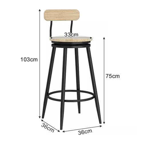 Chaises de bar pivotantes LiChA au design raffiné pour comptoir haut