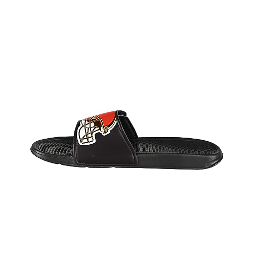 Image of FOCO mens NFL Team Cropped Big Logo Shower Sport Slide Flip Flop Sandals