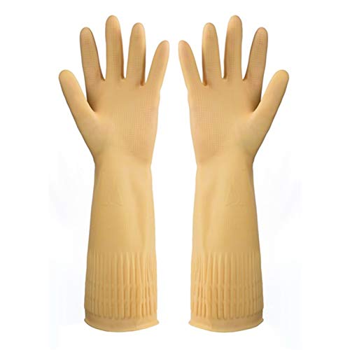Preisvergleich Produktbild CAILIN Handschuhe & Fäustlinge 5 Paar Handschuhe Reinigung Kuechenwaschmaschinen Handschuhe, Wiederverwendbare Haushaltshandschuhe strickhandschuhe (Color : Yellow, Size : 3-3.1in)