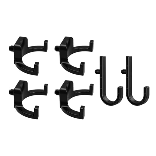 6 elementi di fissaggio in polistirene curvi e fissi per l'organizzazione del capannone, ideali per appendere attrezzi, scale e attrezzature resistenti, installazione semplice senza fori