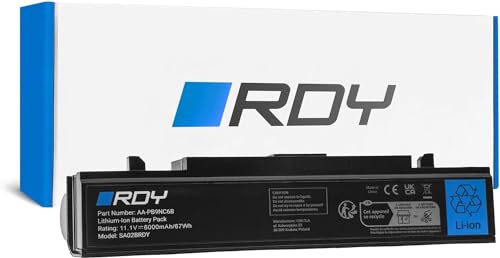 RDY Laptop Batería AA-PB9NC6B AA-PB9NS6B AA-PB9NC6W para Samsung R519 R530 R540 R580 R780 RV511 R522 NP350V5C NP300E5C...